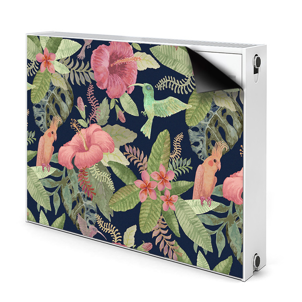 Capa magnética para radiador Papagaio na selva