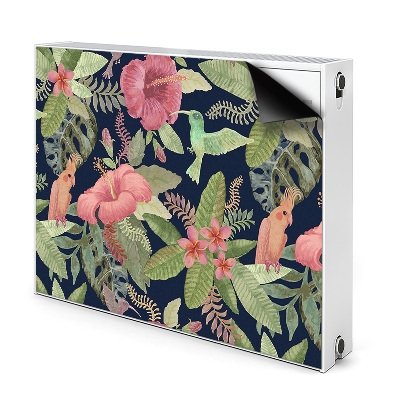 Capa magnética para radiador Papagaio na selva