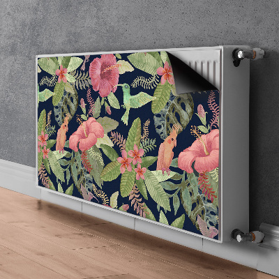 Capa magnética para radiador Papagaio na selva