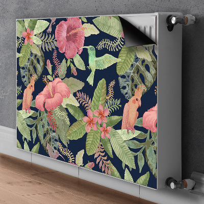 Capa magnética para radiador Papagaio na selva
