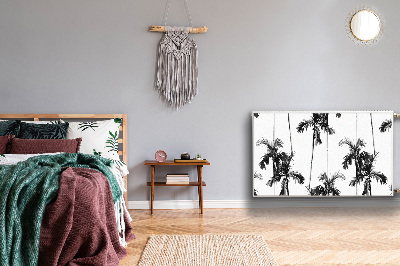 Cobertura magnética para radiador Palmeiras pretas e brancas