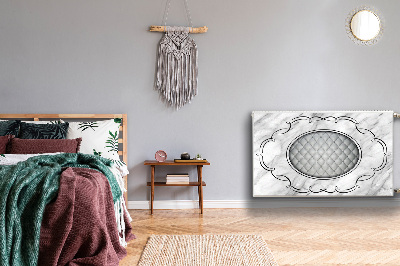 Cobertura magnética para radiador Padrão acolchoado em mármore