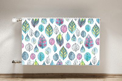 Cobertura magnética para radiador Folhas de desenho animado