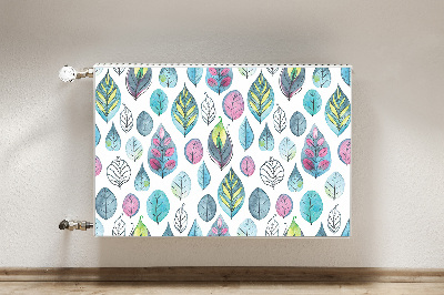 Cobertura magnética para radiador Folhas de desenho animado