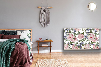 Cobertura magnética para radiador Rosas em aquarela