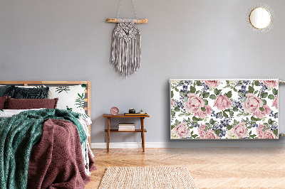 Cobertura magnética para radiador Rosas em aquarela