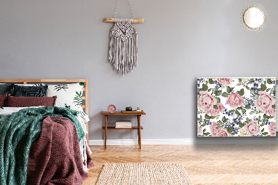 Cobertura magnética para radiador Rosas em aquarela