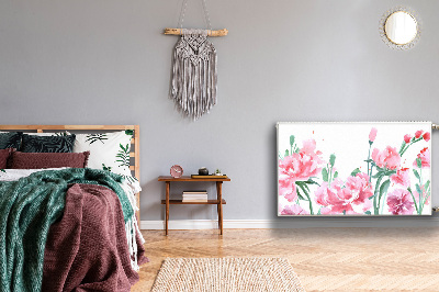 Capa magnética para radiador flores cor de rosa