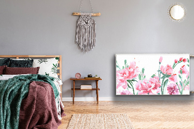 Capa magnética para radiador flores cor de rosa