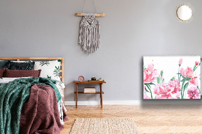 Capa magnética para radiador flores cor de rosa