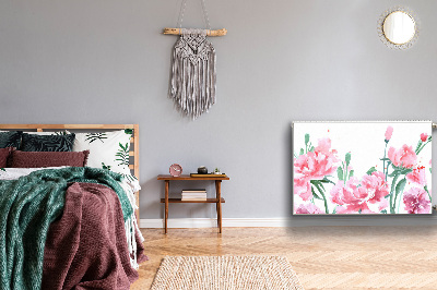 Capa magnética para radiador flores cor de rosa