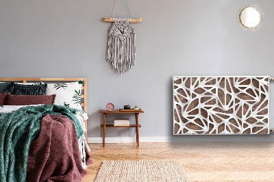 Capa magnética para radiador Malha branca sobre madeira