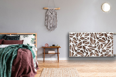 Capa magnética para radiador Malha branca sobre madeira