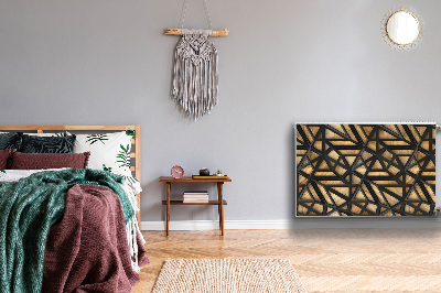 Cobertura magnética para radiador Padrão geométrico preto