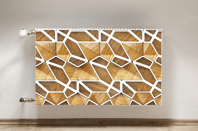 Cobertura magnética para radiador Padrão de madeira