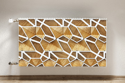 Cobertura magnética para radiador Padrão de madeira