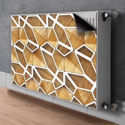 Cobertura magnética para radiador Padrão de madeira