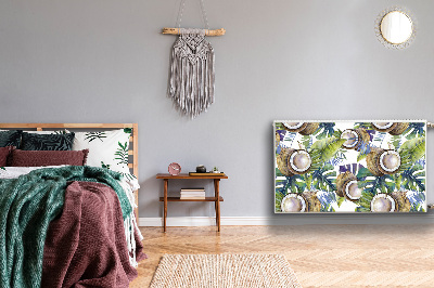 Cobertura magnética para radiador Cocos e folhas