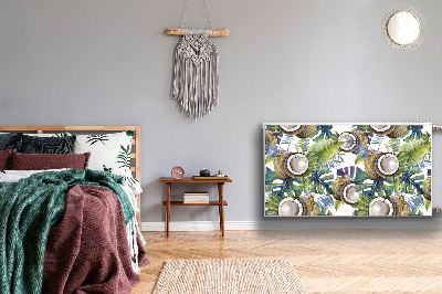 Cobertura magnética para radiador Cocos e folhas