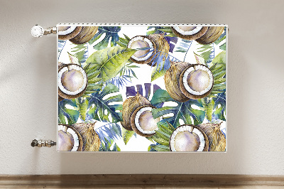 Cobertura magnética para radiador Cocos e folhas