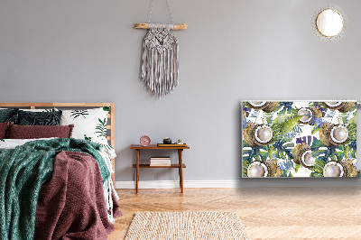 Cobertura magnética para radiador Cocos e folhas