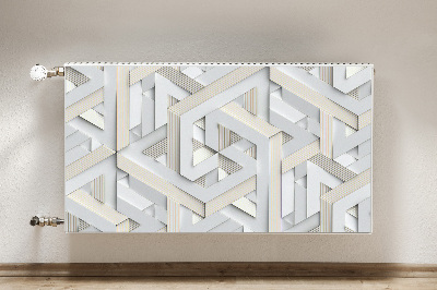 Cobertura magnética para radiador Padrão de linhas geométricas 3D