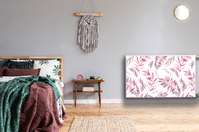 Capa magnética para radiador Folhas cor de rosa