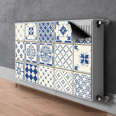 Cobertura magnética para radiador Azulejos azuis