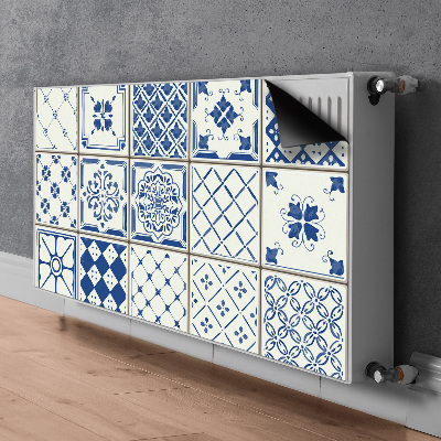 Cobertura magnética para radiador Azulejos azuis