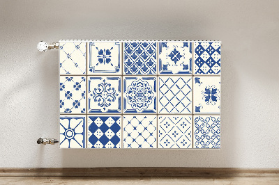 Cobertura magnética para radiador Azulejos azuis
