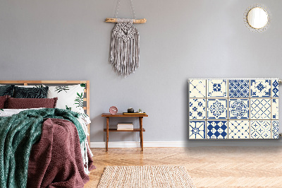 Cobertura magnética para radiador Azulejos azuis