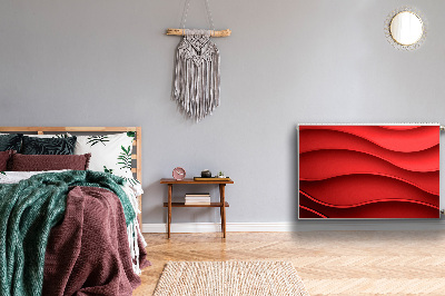 Capa magnética para radiador Abstração vermelha