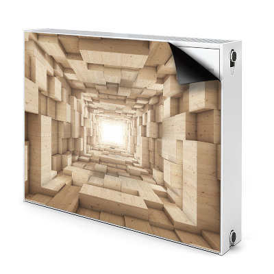 Cobertura magnética para radiador Madeira abstrata