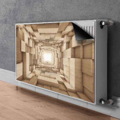 Cobertura magnética para radiador Madeira abstrata