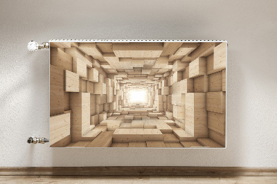 Cobertura magnética para radiador Madeira abstrata