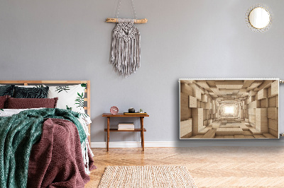 Cobertura magnética para radiador Madeira abstrata