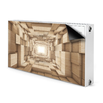 Cobertura magnética para radiador Madeira abstrata