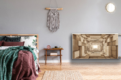 Cobertura magnética para radiador Madeira abstrata