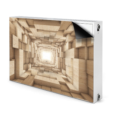 Cobertura magnética para radiador Madeira abstrata