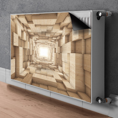 Cobertura magnética para radiador Madeira abstrata