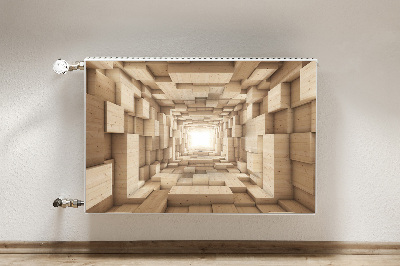 Cobertura magnética para radiador Madeira abstrata