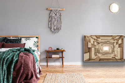 Cobertura magnética para radiador Madeira abstrata