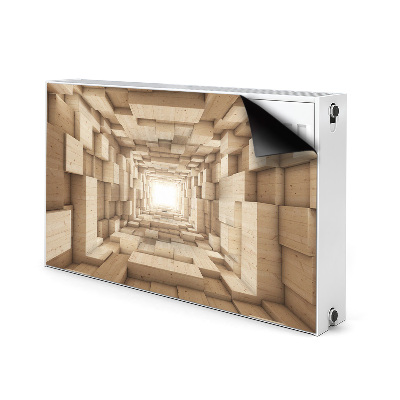 Cobertura magnética para radiador Madeira abstrata