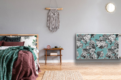 Capa magnética para radiador Rosas pretas e brancas