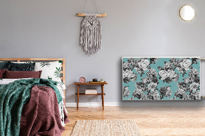 Capa magnética para radiador Rosas pretas e brancas