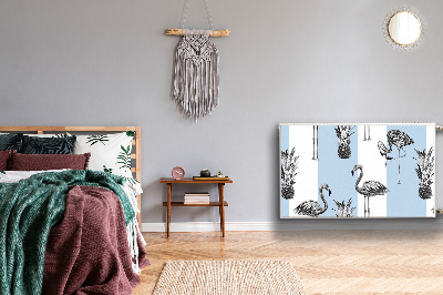 Capa magnética para radiador Flamingo e abacaxi