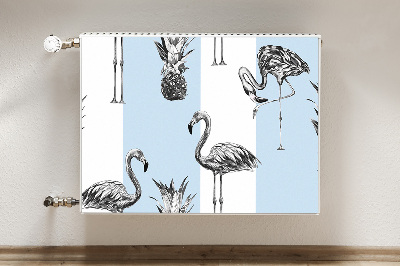 Capa magnética para radiador Flamingo e abacaxi