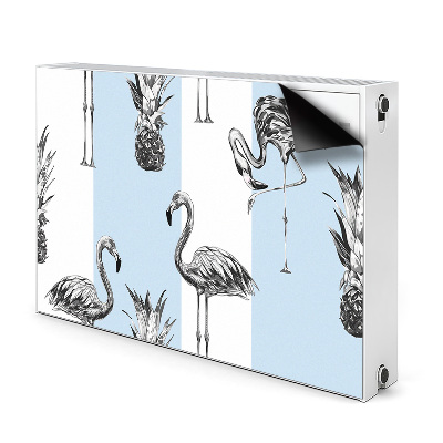 Capa magnética para radiador Flamingo e abacaxi