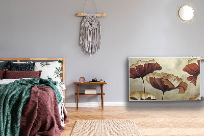 Cobertura magnética para radiador Pintando papoulas grandes