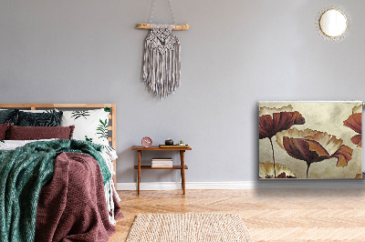 Cobertura magnética para radiador Pintando papoulas grandes